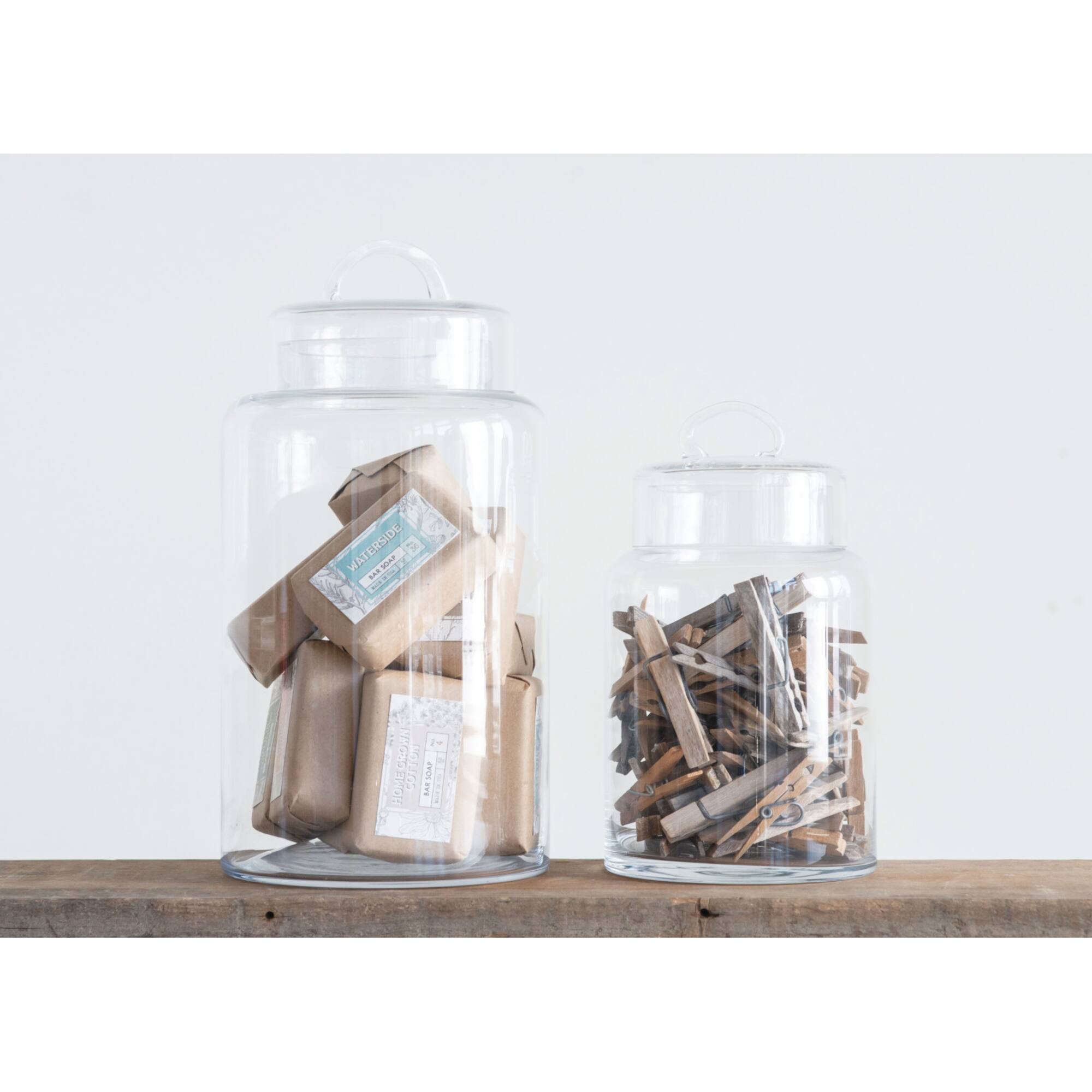 Hello Honey® 13" Clear Glass Container with Lid